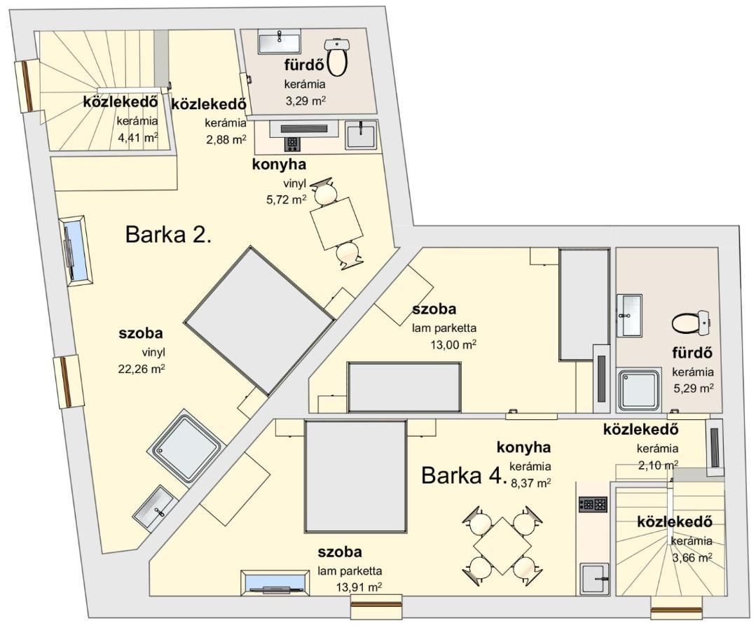 Barka Apartman Eger Buitenkant foto